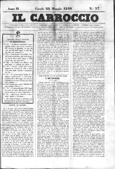 Il Carroccio - Edizione 37 del 22/05/1849